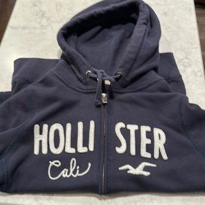 Hollister women's long sleeve full zip sweatshirt with hood